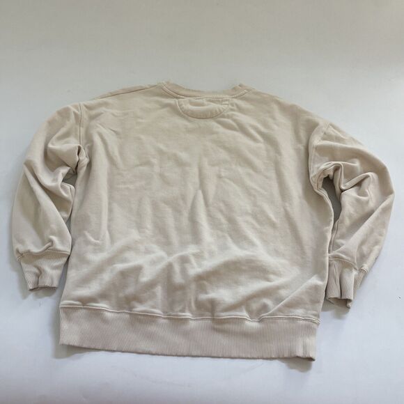 American Eagle Blondie Oversized Crewneck Sweatshirt Cream Pink XS - Picture 4 of 11